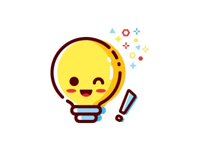 Light Bulb bulb bulby icon idea illustration kawaii light bulb vector