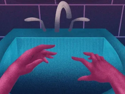 Sink hands illustration sink
