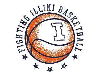 Little Basketball Thing basketball logo shading vintage