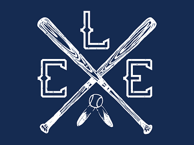 CLE Baseball Bats baseball cleveland ohio type vector