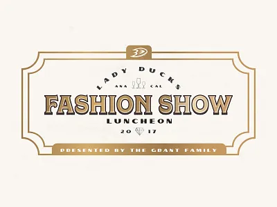 Fashion Show Branding champagne diamonds fancy fashion gold retro