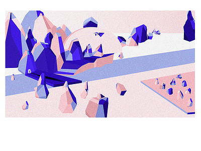 World 3 digital art flat illustration pink