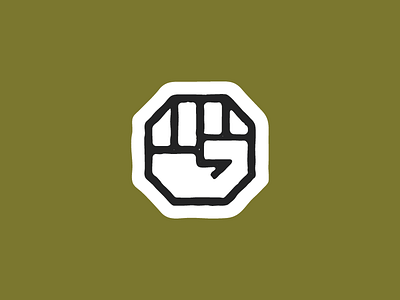 Protest Fist fist graphic icon monoline protest stop united