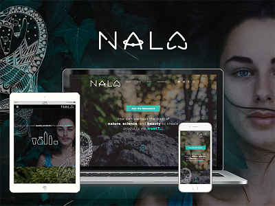 Nala cosmetic design desktop mobile nala skincare tablet ui ux visual design web