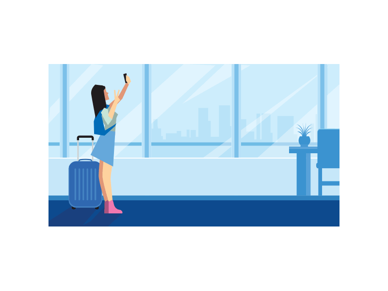 Airport airport flight gif illustration illustrator photoshop plane runway selfie travel