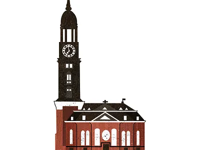 Michel building hamburg illustration michaeliskirche saint michaels church sight