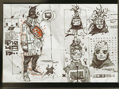 Sketchbook Page characterdesign doodles drawing freehand illustration sketch sketchbook