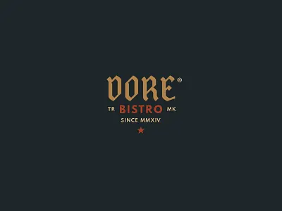 "Dore" Bistro Logo bistro branding design food identity lettering logo print restaurant typography vegan wordmark