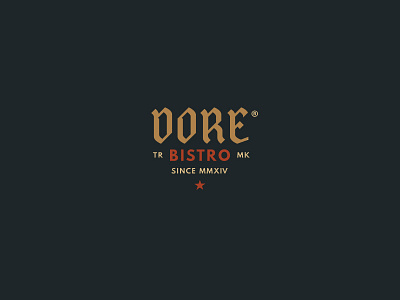 "Dore" Bistro Logo bistro branding design food identity lettering logo print restaurant typography vegan wordmark