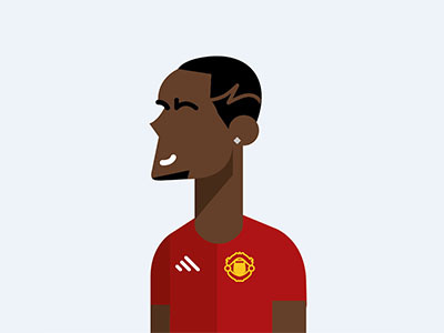 Pogba WIP football illustration man utd manchester united mufc paul pogba pogba soccer vector