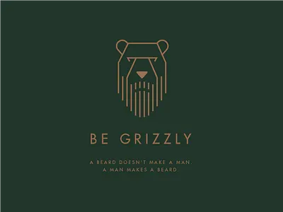 Be Grizzly bear beard beard oil branding grizzly logo lumberjack