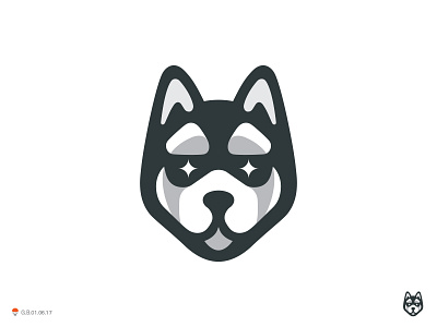 Husky* identity logo mark symbol