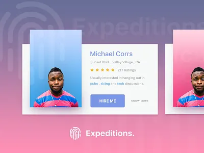 Card Design Exploration android cards clean color colour flat grid landing page layout material minimal travel