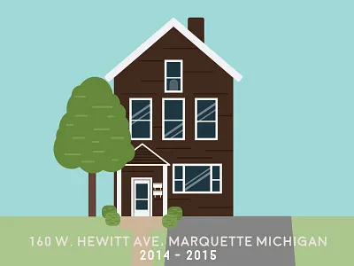 160 W. Hewitt house memories vector