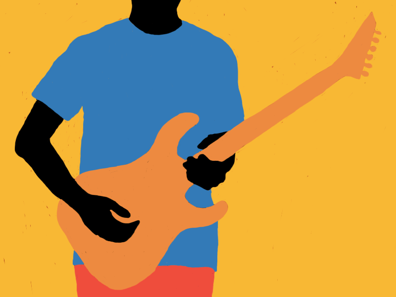 Playing the guitar 🎸 graphicdesign guitar illustration music rotoscoping stopmotion tangelo