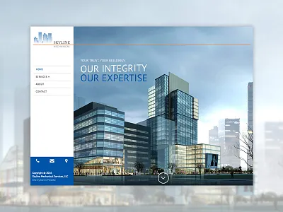 Skyline Site clean home home page nav side nav web web site wordpress