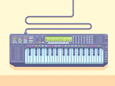 Get Funky! awesome buttons flat fun graphic design illustration instrument music piano