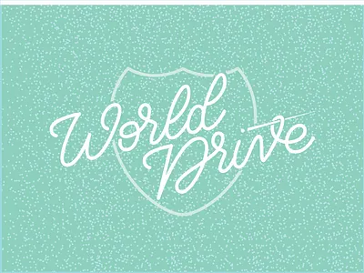 World Drive clean design disney flat graphic design illustration illustrator modern vintage