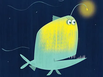 Deep Water Fish character design deepwater fish fish illustration photoshop