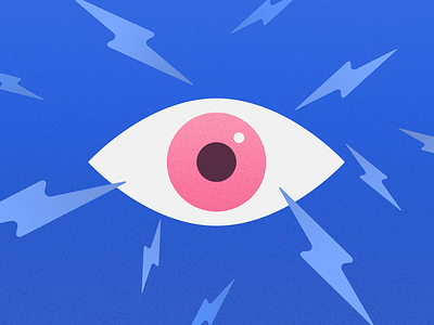 Some Eye Thing caution cornea danger eye eyeball eyes hazard illustration pink