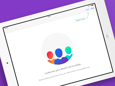 iPad app empty state app avatars ios ipad