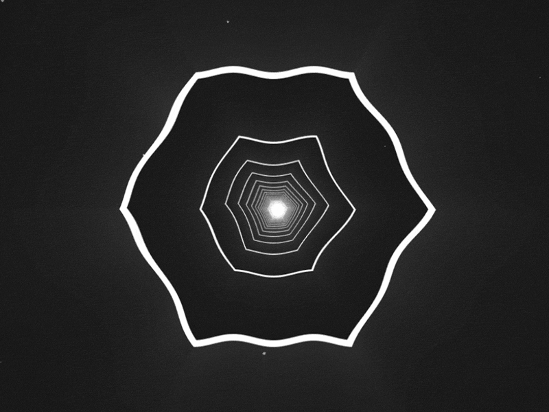 Hypnotic Animation - Loop Gif animation bw experimentation gif hypnotic infinity light loop play shape tunel