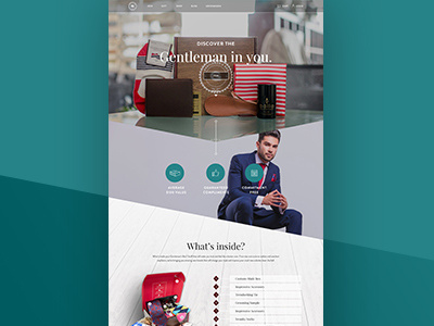 Gentleman's Box Redesign fashion gentleman homepage mens fashion redesign subscription subscription box ui ux web web design