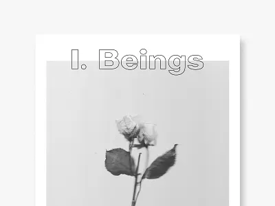 I. Beings custom lettering poster type typography