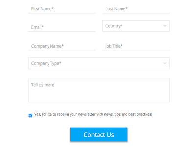 Minimal Hubspot Integration forms hubspot