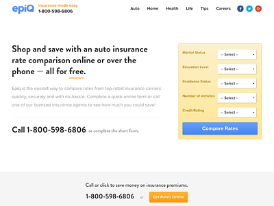 Auto insurance short form auto insurance quote landing page short form