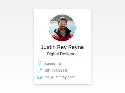 Profile Card for Resume card profile resume ui