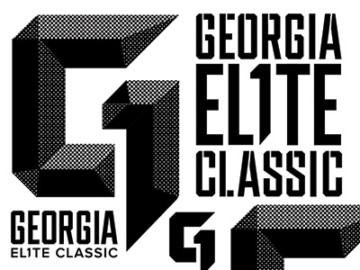 Georgia Elite Classic camp design football identity logo type