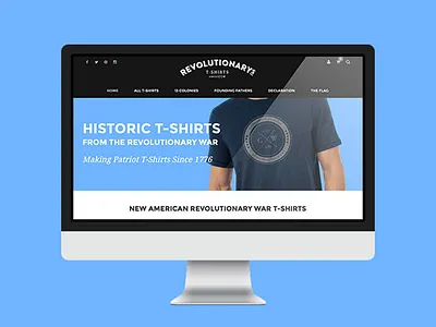 Revolutionarys.com website design woocommerce wordpress
