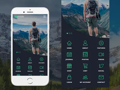Upmobile mobile design mobile template