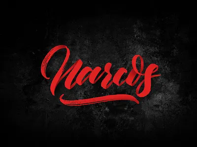 Narcos brush calligraphy design handmade lettering narcos type typography