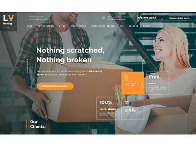 landing page design logistics move onepage retina ui ux