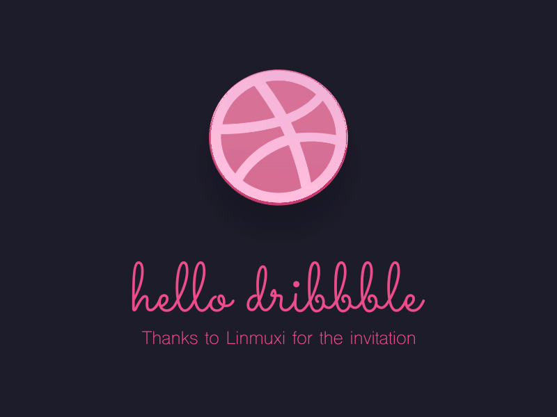 Hello Dribbble dribbble hello