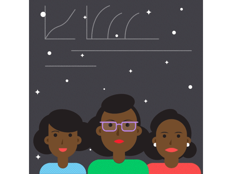 1: Hidden Figures animation design editorial illustration gif hidden figures illustration looping gif motion design motion graphics