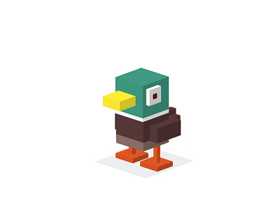 Mallard crossy road iso shapes isometric mallard mallard duck