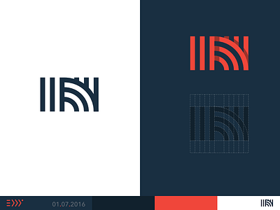 N Monogram bold branding eddy geometry grid icon letter logo mark monogram skillshare typography
