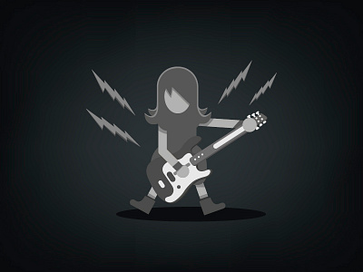 Rock Girl girl illustration illustrator postcard rock