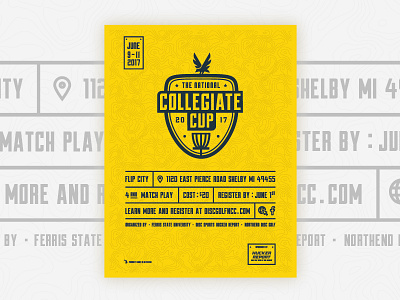 NCC Poster – WIP announcement disc golf event poster sports wip