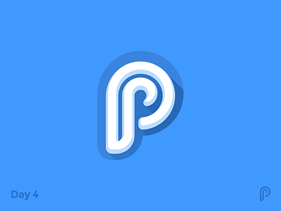 Daily Logo 4/50 - Single Letter Logo Pavlo Plakhotia branding dailylogochallenge flat illustration logo mark one symbol logo pavlo plakhotia personal single letter