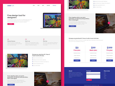 Xentoor creative design landing page uiux web design website