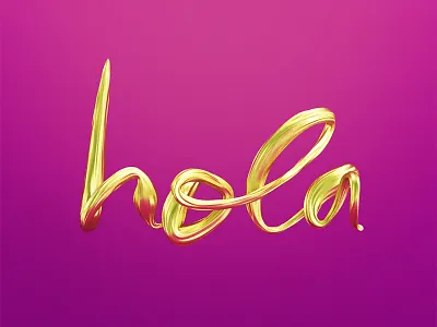 HOLA! 3d cinema gold hello hi hola