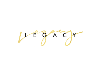 L E G A C Y calligraphy church foil gold hand lettering legacy logo mark ministry script sermon