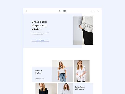 Fashion Firm - Landing Page clean fashion gallery landing minimal modules opacity shop ui website
