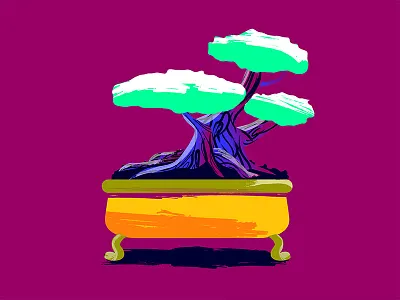 Bonsai Tree bonzai illustration newyear tree zen
