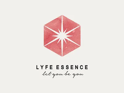 Lyfe Essence logo design feminine geometric mood personal watercolor