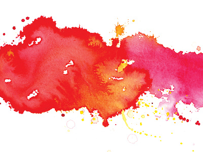 Watercolor bleed orange pink red splatter texture watercolor yellow